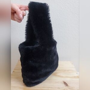 Gymboree Black Faux Fur Bag